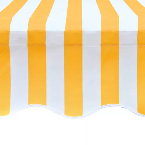  narancssárga-fehér vászon napellenző tető 5 x 3 m
