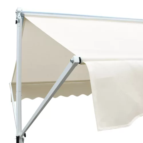  krémszínű szabadon álló napellenző 3 x 3 m