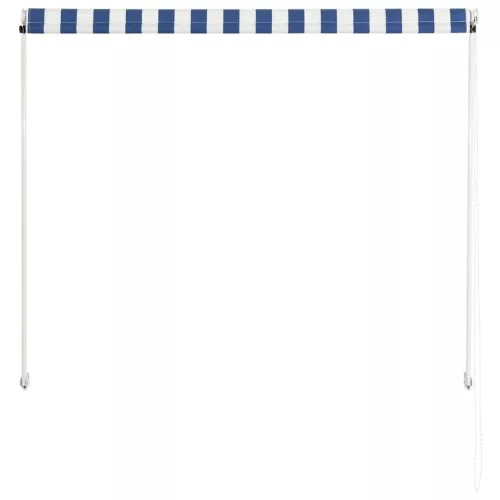  feltekerhető kék és fehér napellenző 150 x 150 cm