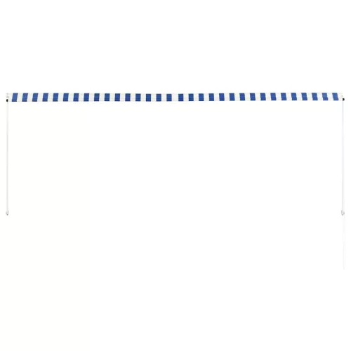  feltekerhető kék és fehér napellenző 350 x 150 cm