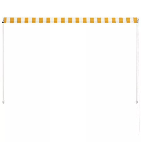  feltekerhető sárga és fehér napellenző 200 x 150 cm