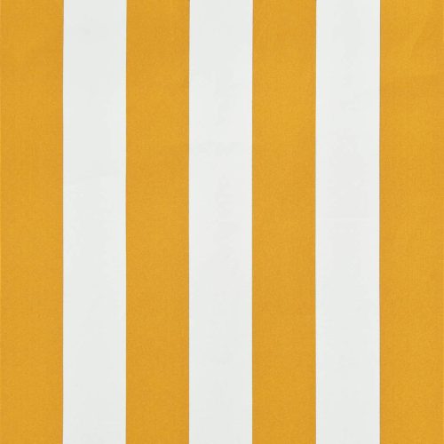  feltekerhető sárga és fehér napellenző 350 x 150 cm