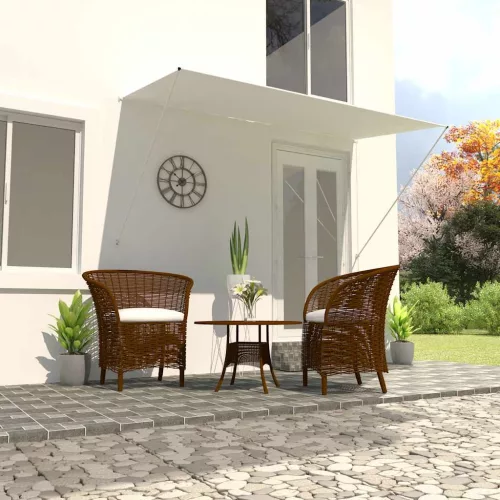  feltekerhető krémszínű napellenző 250 x 150 cm