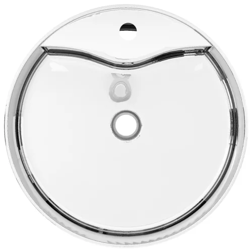  ezüstszínű kerámia mosdókagyló túlfolyóval 46,5 x 15,5  cm 