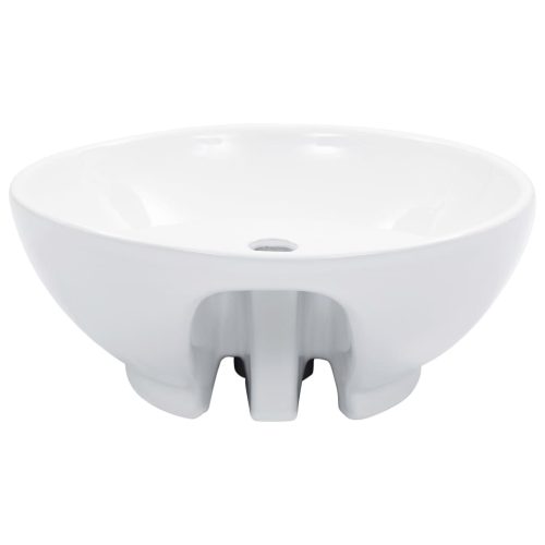  fehér kerámia mosdókagyló túlfolyóval 46,5 x 18  cm 