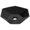  fekete kerámia mosdókagyló 41 x 36,5 x 12 cm 