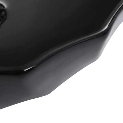  fekete kerámia mosdókagyló 46 x 17 cm 