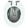  New York dizájnos MDF WC-ülőke lassan csukódó fedéllel
