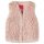 Világos rózsaszín műszőrme gyerekmellény 92