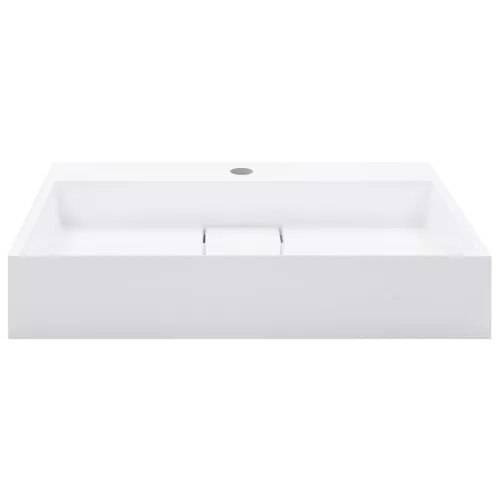  fehér ásványöntvény/márványöntvény mosdókagyló 60x38x11 cm