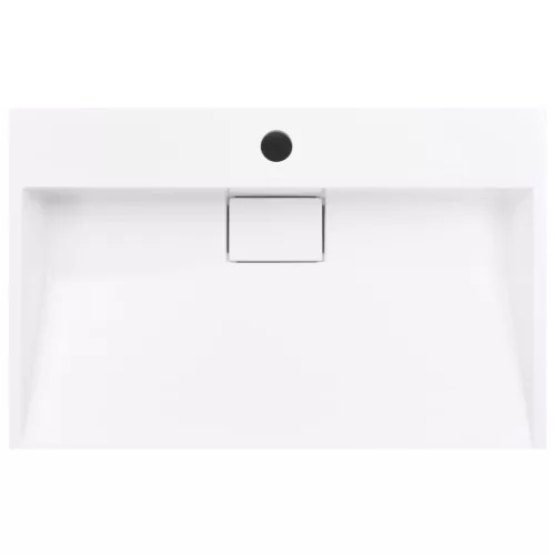  fehér ásványöntvény/márványöntvény mosdókagyló 60x38x11 cm