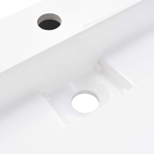  fehér ásványöntvény/márványöntvény mosdókagyló 80x46x11 cm