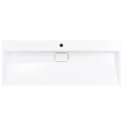  fehér ásványöntvény/márványöntvény mosdókagyló 120x46x11 cm