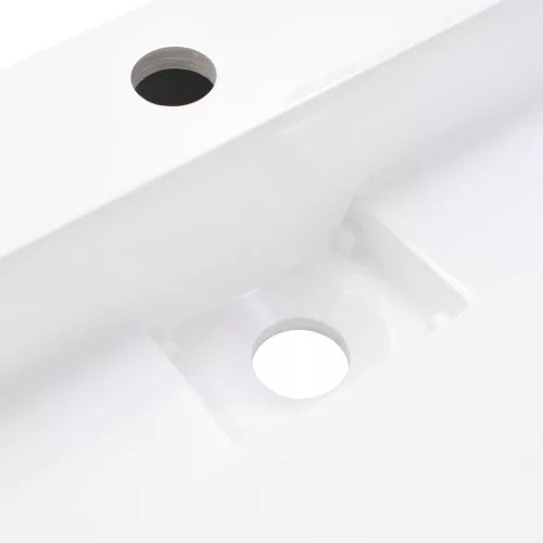  fehér ásványöntvény/márványöntvény mosdókagyló 120x46x11 cm