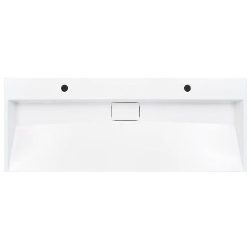  fehér ásványöntvény/márványöntvény mosdókagyló 120x46x11 cm