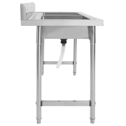  kétmedencés rozsdamentes acél mosogató