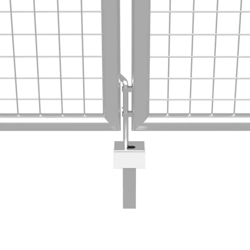  ezüstszínű horganyzott acél kertkapu 415 x 200 cm