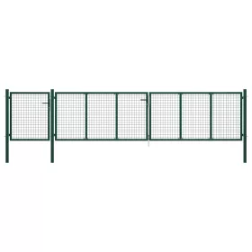  zöld acél kertkapu 500 x 100 cm