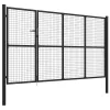  antracit színű acél kerti kapu 350 x 150 cm
