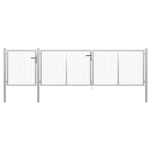  ezüstszínű acél kertkapu 400 x 75 cm