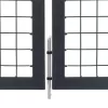  antracitszürke acél kertkapu póznákkal 350 x 120 cm
