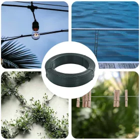    zöldesfekete acél kerítésösszekötő drót 250 m 0,9/1,4 mm 