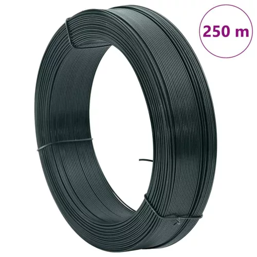  zöldesfekete acél kerítésösszekötő drót 250 m 0,9/1,4 mm 