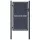  antracitszürke acél kertkapu 100 x 175 cm