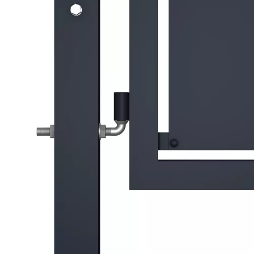  antracitszürke acél kertkapu 350 x 150 cm