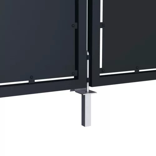  antracitszürke acél kertkapu 350 x 150 cm