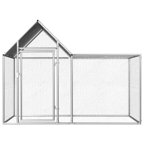  horganyzott acél tyúkól 2 x 1 x 1,5 m