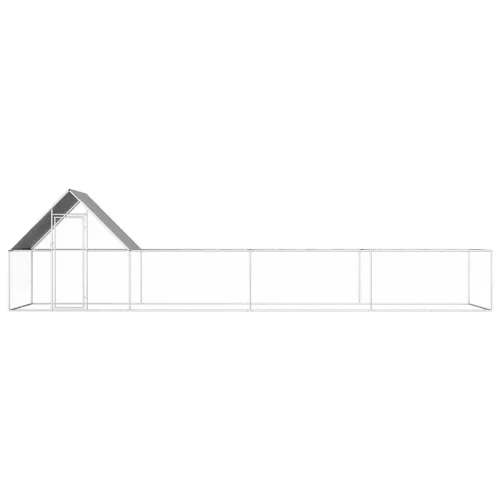  horganyzott acél tyúkól 8 x 2 x 2 m