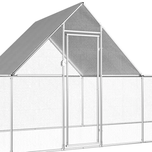  horganyzott acél tyúkól 14 x 2 x 2 m