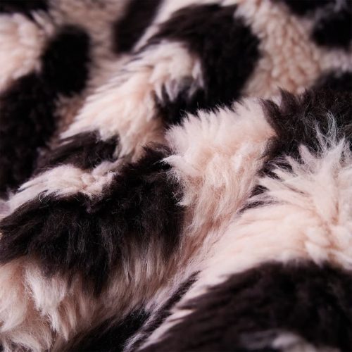 Gyerek kabát műszőrme világos rózsaszín 128