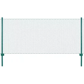    zöld acél drótháló kerítés tartóoszlopokkal 25 x 0,5 m
