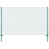  zöld acél drótkerítés tartóoszlopokkal 25 x 1,5 m