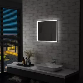  LED-es fürdőszobai falitükör 60 x 50 cm