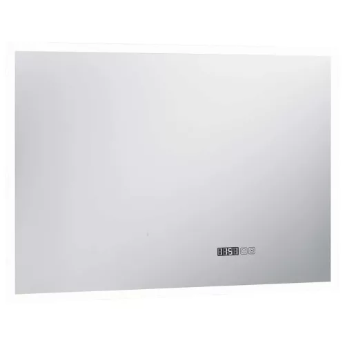  LED-es tükör érintésérzékelővel és időkijelzővel 100 x 60 cm