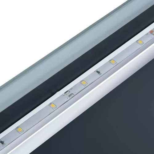  LED-es tükör érintésérzékelővel és időkijelzővel 100 x 60 cm
