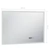  LED-es tükör érintésérzékelővel és időkijelzővel 100 x 60 cm