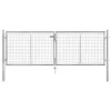  ezüst színű horganyzott acél kerti kapu 300 x 75 cm