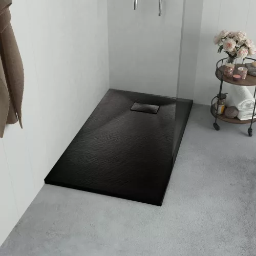  fekete SMC zuhanytálca 90 x 80 cm