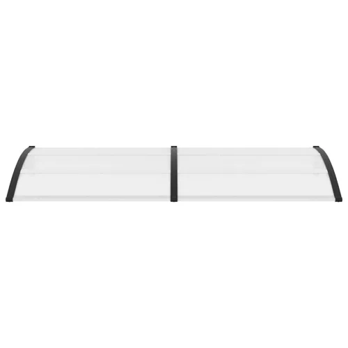  fekete és átlátszó polikarbonát ajtóelőtető 240 x 75 cm