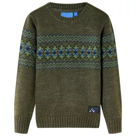 Gyerek pulóver kötött khaki 92