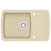  bézsszínű, egymedencés gránit mosogatótálca