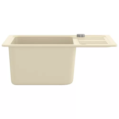  bézsszínű, egymedencés gránit mosogatótálca