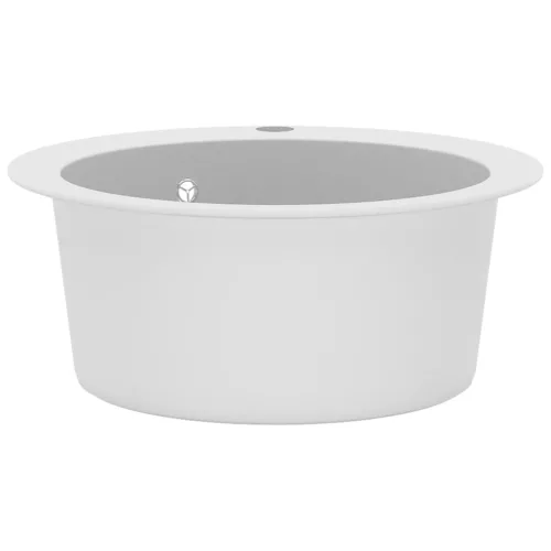  fehér, egymedencés kerek gránit mosogatótálca