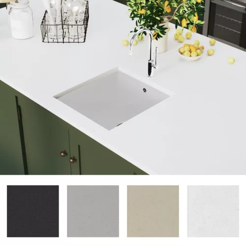  fehér, egymedencés gránit mosogatótálca