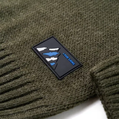 Gyerek pulóver kötött khaki 128