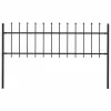  fekete lándzsahegy tetejű acélkerítés 1,8 m